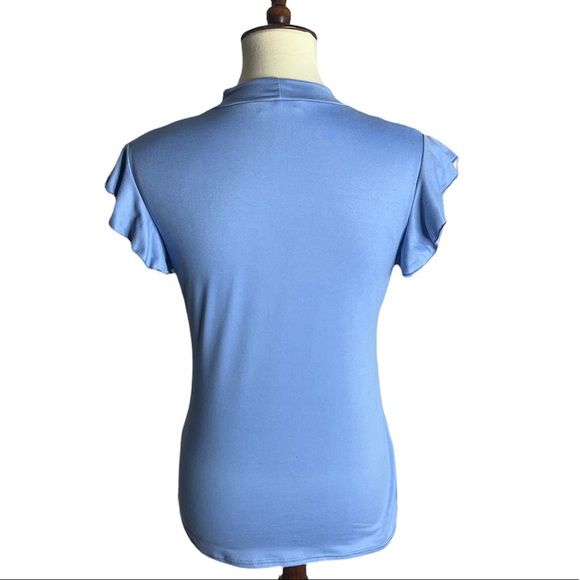 Olivia Rae Blue Ruffle Blouse - Picture 3 of 3